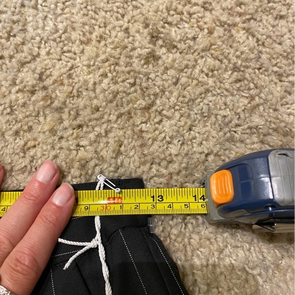 Reformation Black Pinstripe Trousers - Picture 8 of 13